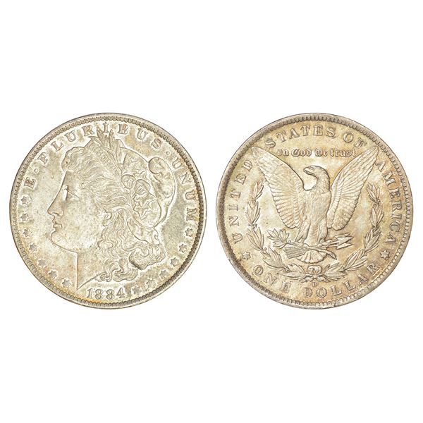 Foreign Coins : United States of America, silver morgan dollar, 1884, 26.63g