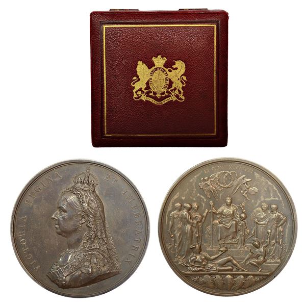 Medals, Badges, Decorations : Victoria, Golden Jubilee 1837-1887, silver medal, 77mm, 218.4g.