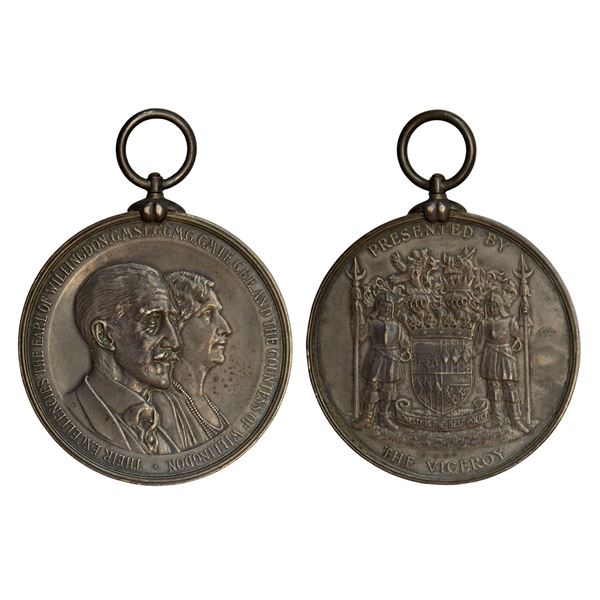 Medals, Badges, Decorations : British India, Willingdon's Viceroy Presentation medal, silver, 47.78g
