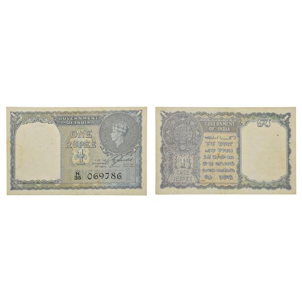 Paper Money : British India, George VI, 1 rupee, 1940, signed by C.E. Jones