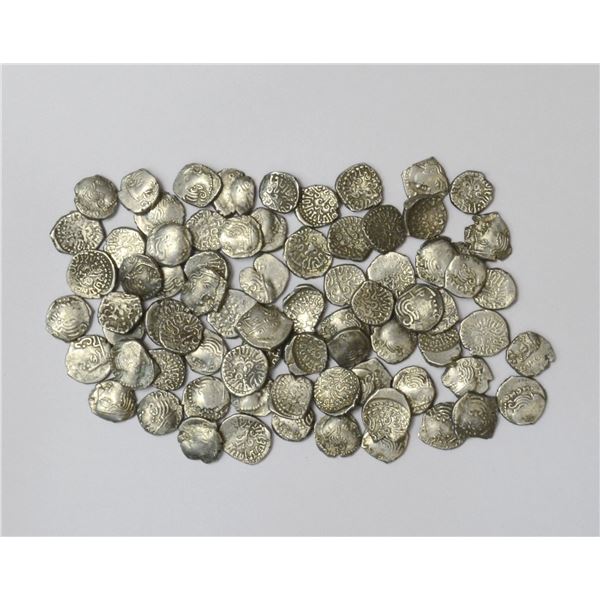 Large Lots : A group of 74 Ancient Gupta silver coins