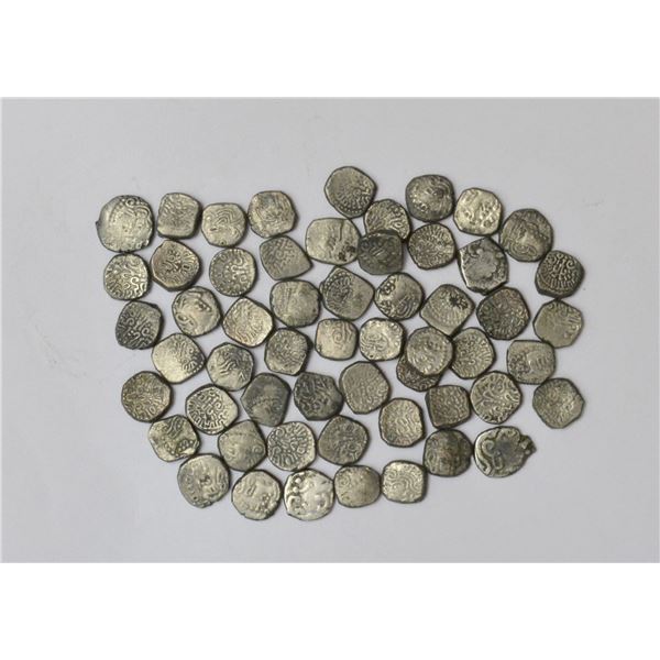 Large Lots : A group of 56 Ancient Gupta billon coins