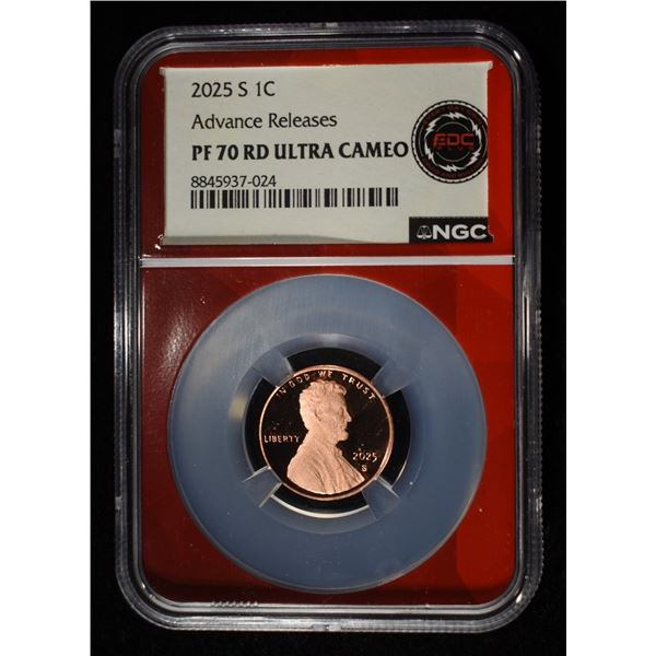 2025-S SHIELD CENT NGC PF70 RD ULTRA CAMEO