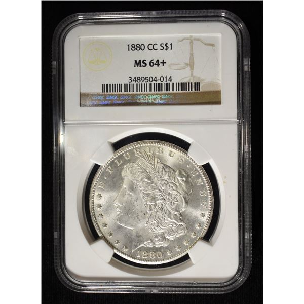 1880-CC MORGAN DOLLAR NGC MS-64+