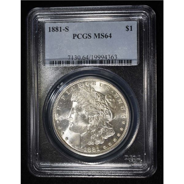 1881-S MORGAN DOLLAR PCGS MS-64