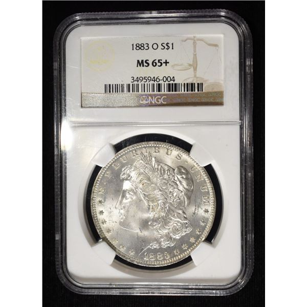 1883-O MORGAN DOLLAR NGC MS-65+
