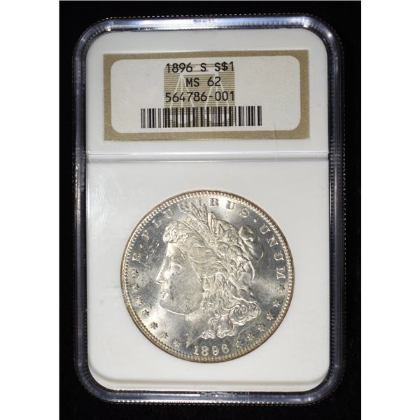 1896-S MORGAN DOLLAR NGC MS-62