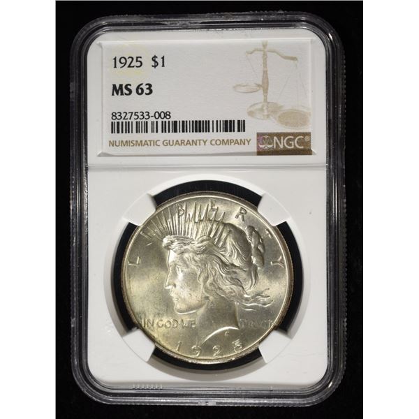 1925 PEACE DOLLAR NGC MS63