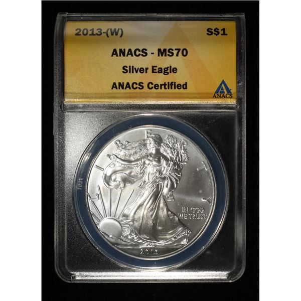 2013 (W)  AMERICAN SILVER EAGLE ANACS MS70