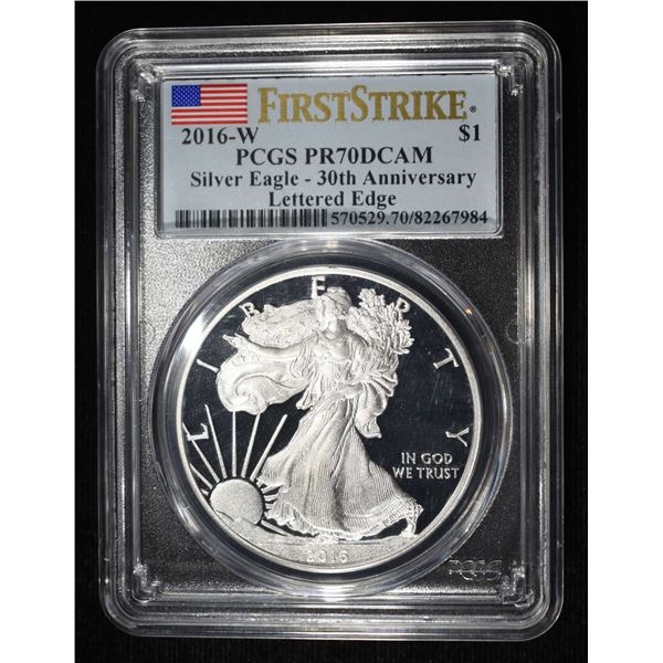 2016-W AMERICAN SILVER EAGLE PCGS PR70DCAM