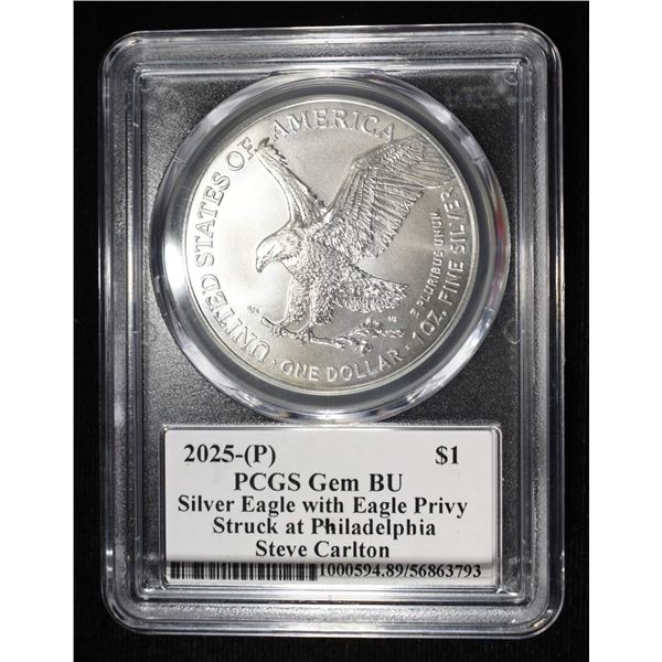 2025(P) AMERICAN SILVER EAGLE PCGS GEM BU