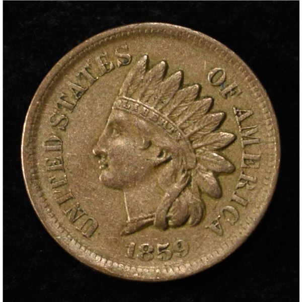 1859 INDIAN CENT XF