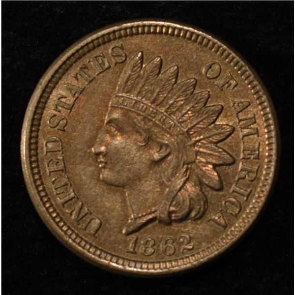 1862 INDIAN CENT CH/GEM BU