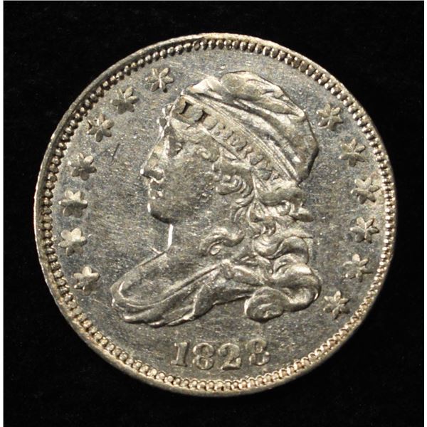 1828 BUST DIME AU
