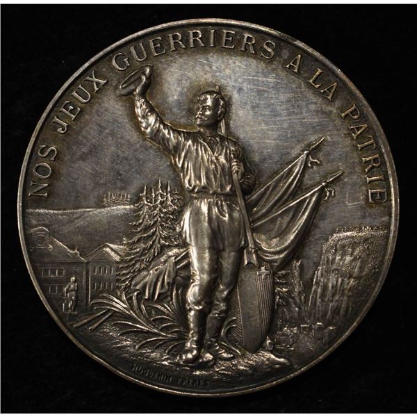 1892 SWISS SHOOTING MEDAL LE LOCLE SILVER