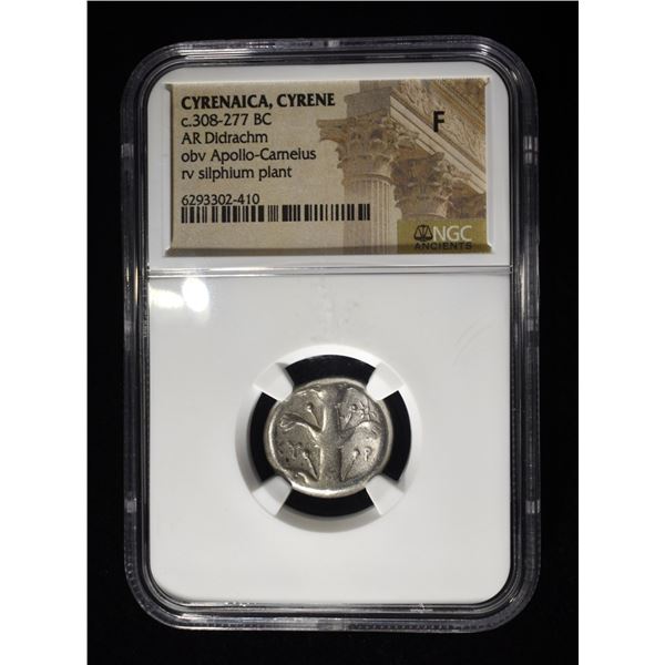 c.308-277 BC AR DIDRACHM  NGC F