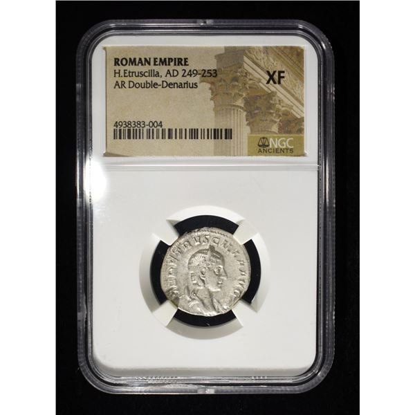 AD 249-253 H ESTRUSCILLA AR DOUBLE-DENARIUS NGC XF