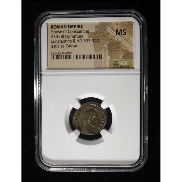 AD 337-340 CONSTANTINE II ROMAN EMPIRE NGC MS