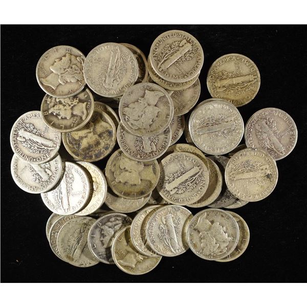 (50) MERCURY DIMES