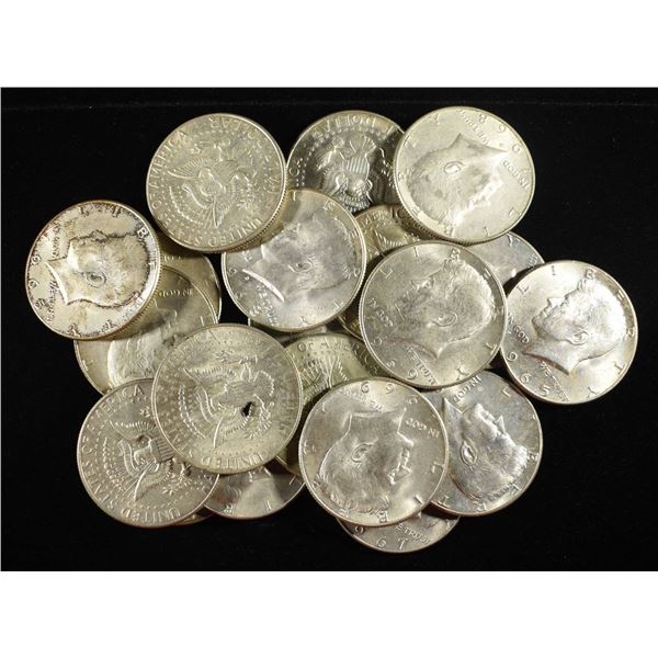 (20) 40% SILVER KENNEDY HALF DOLLARS