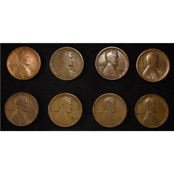 8 NICE EARLY SEMIKEY WHEAT CENTS