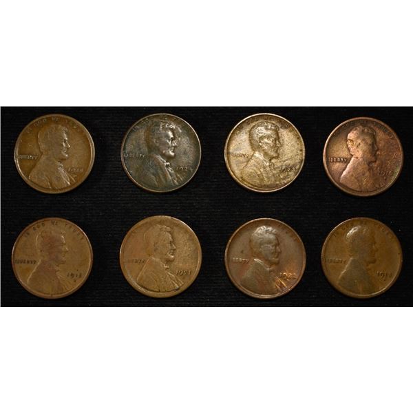 8 NICE EARLY SEMIKEY WHEAT CENTS