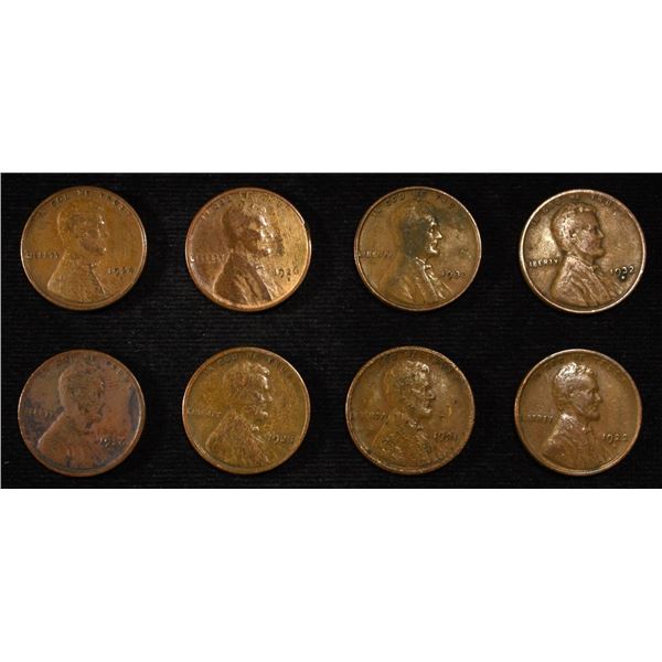 8 NICE EARLY SEMIKEY WHEAT CENTS