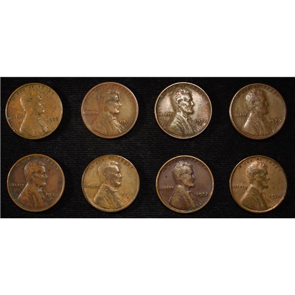 8 NICE EARLY SEMIKEY WHEAT CENTS