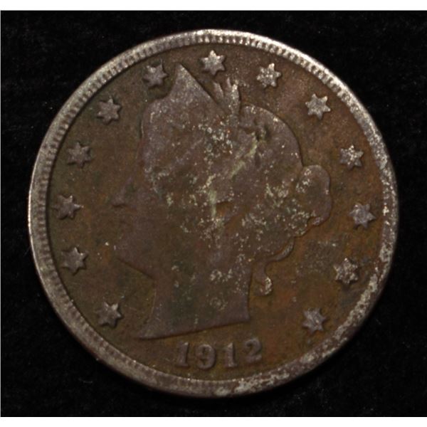 1912-D 'V' NICKEL FINE/VF
