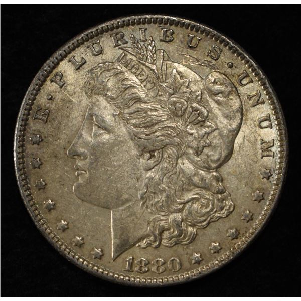1880-O MORGAN DOLLAR AU