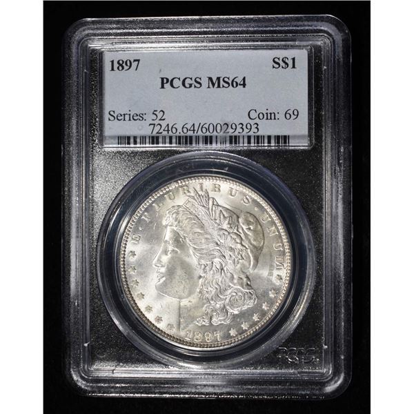 1897 MORGAN DOLLAR PCGS MS-64