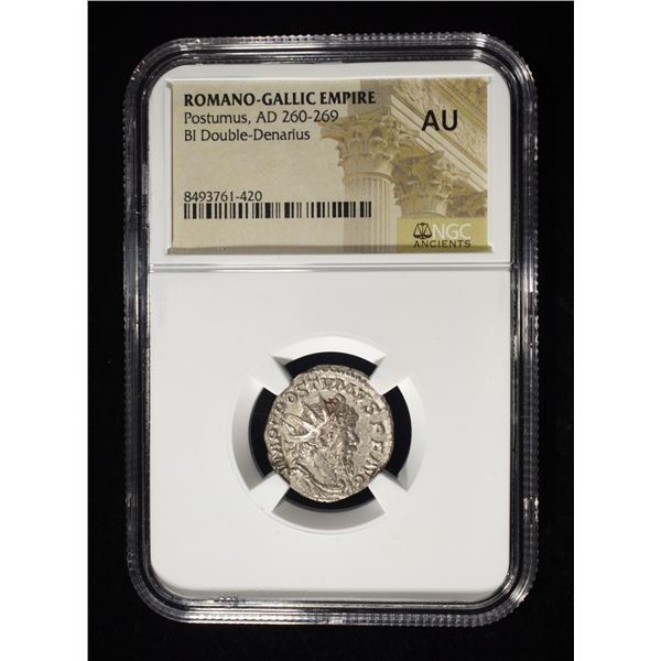 AD 260-269 POSTUMUS BI DOUBLE-DENARIUS NGC AU