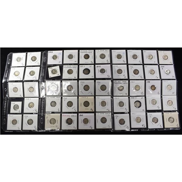 (50) 90% SILVER MERCURY DIMES