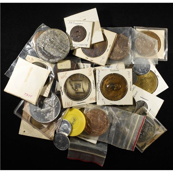 (50) MISC. TOKENS AND MEDALS