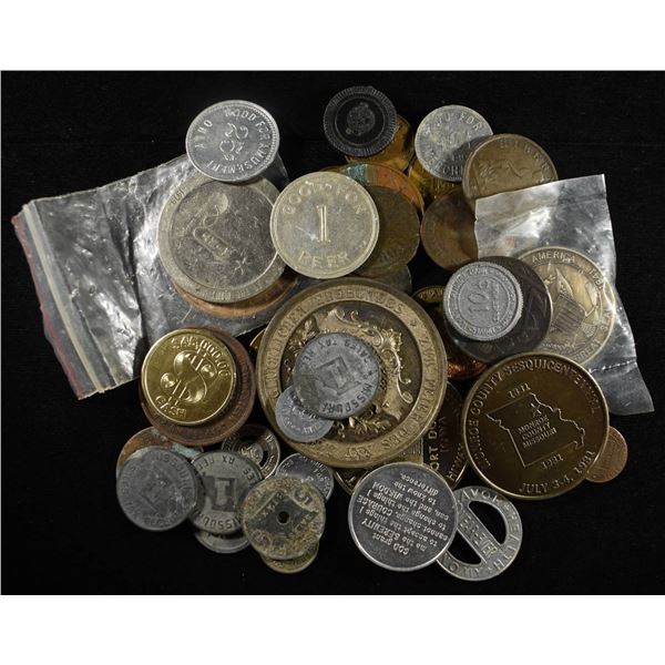 (50) MISC. TOKENS AND MEDALS