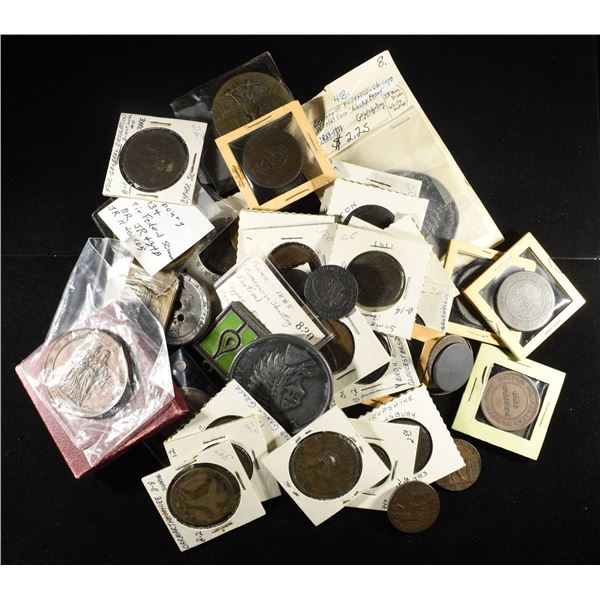 (50) MISC. TOKENS AND MEDALS