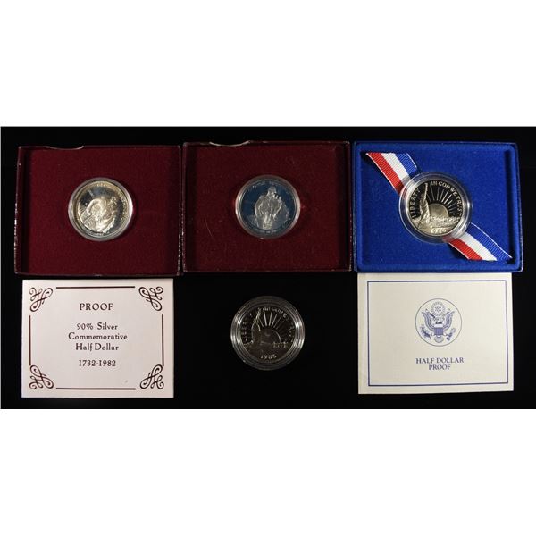 (4) COMMEM HALF DOLLARS