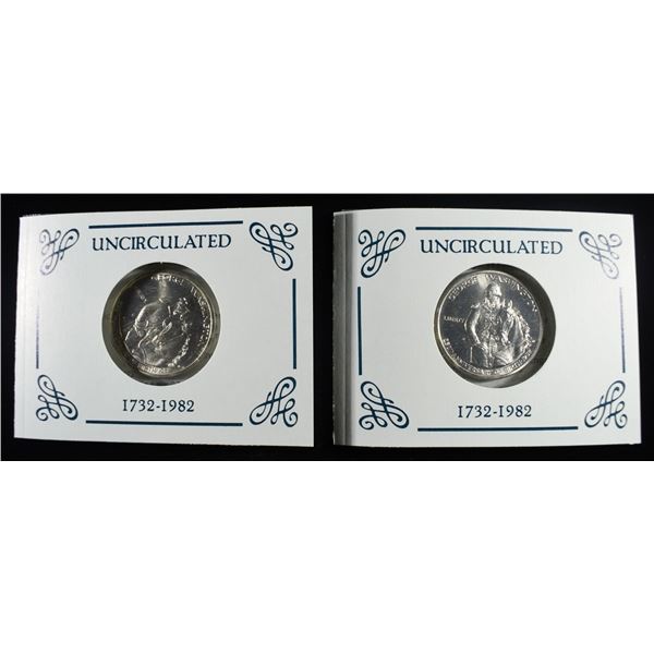 (2) 1982-D 50C COMMEM WASHINGTON