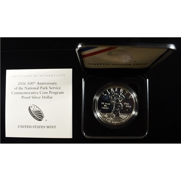 2016-P $1 COMMEM NATIONAL PARK SERVICE PROOF