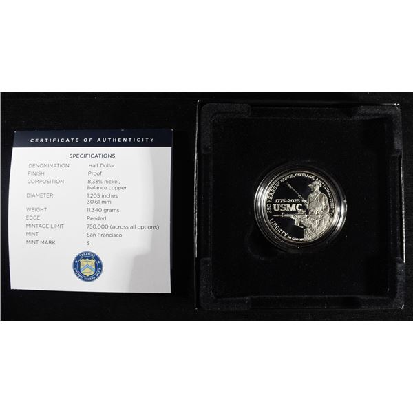 2025-S 50C COMMEM USMC PROOF