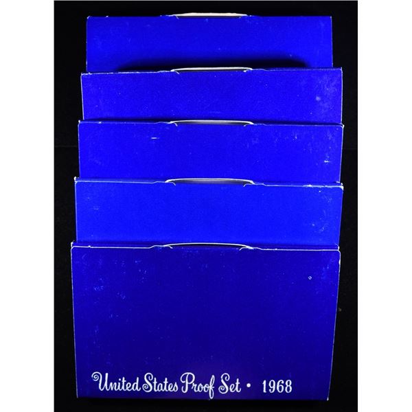 (5) 1968 US PROOF SETS