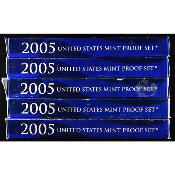 (5) 2005 MINT PROOF SETS