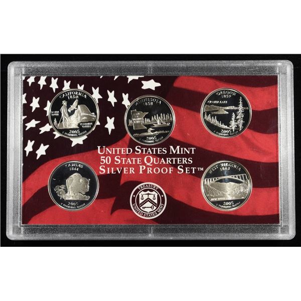 2005-S STATE QUARTER SILVER PROOF SET