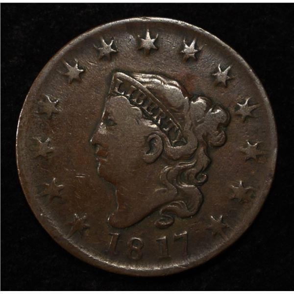 1817 LARGE CENT VF