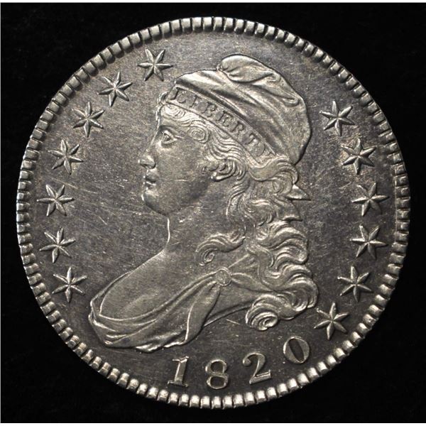 1820 BUST HALF DOLLAR CH AU