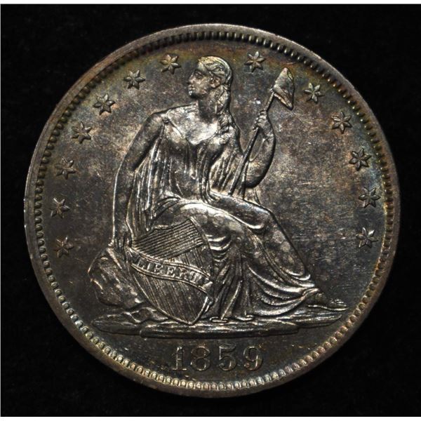 1859-O SEATED LIBERTY HALF DOLLAR CH BU