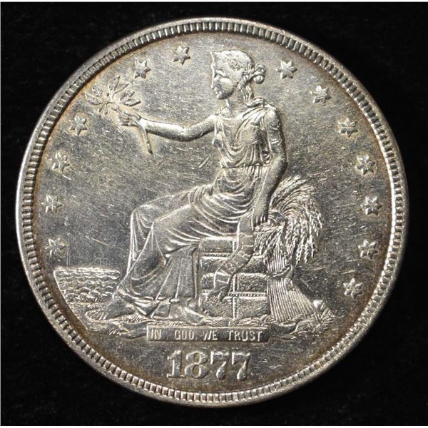 1877 TRADE DOLLAR BU AU