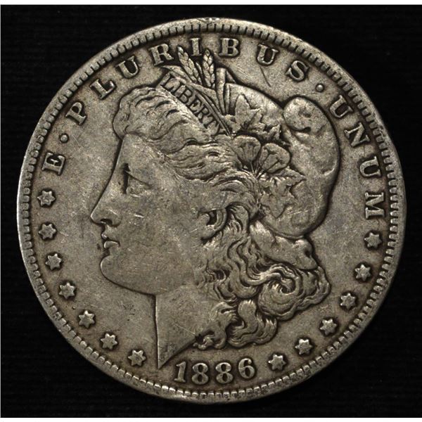 1886-O MORGAN DOLLAR VF