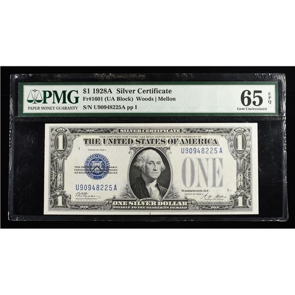 1928A $1 SILVER CERTIFICATE PMG 65 EPQ