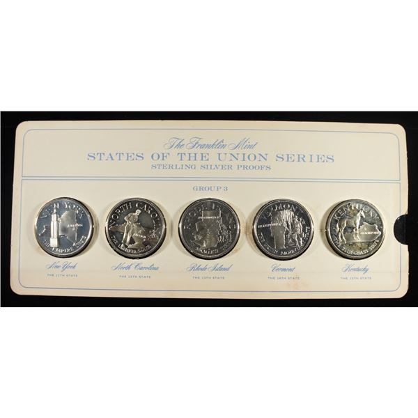 FRANKLIN MINT STATES OF UNION SERIES SILVER PROOFS